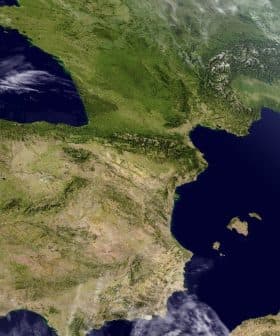 Satellite view of the Iberian Peninsula, including Spain and Portugal, with surrounding Mediterranean Sea. - Olive Oil Times