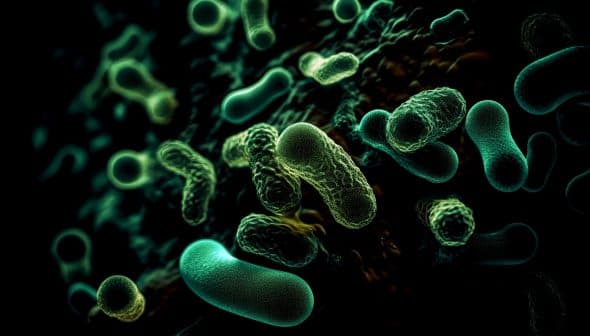 Microscopic view of various bacteria displayed in a colorful and detailed manner. - Olive Oil Times