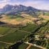 Aerial view of agricultural fields with mountains in the background in a rural landscape. - Olive Oil Times