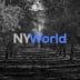 Black and white image of an olive grove with the NYWorld logo overlayed in blue and gray. - Olive Oil Times