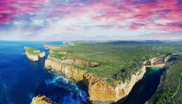 Aerial view of Great Ocean Road - Australia